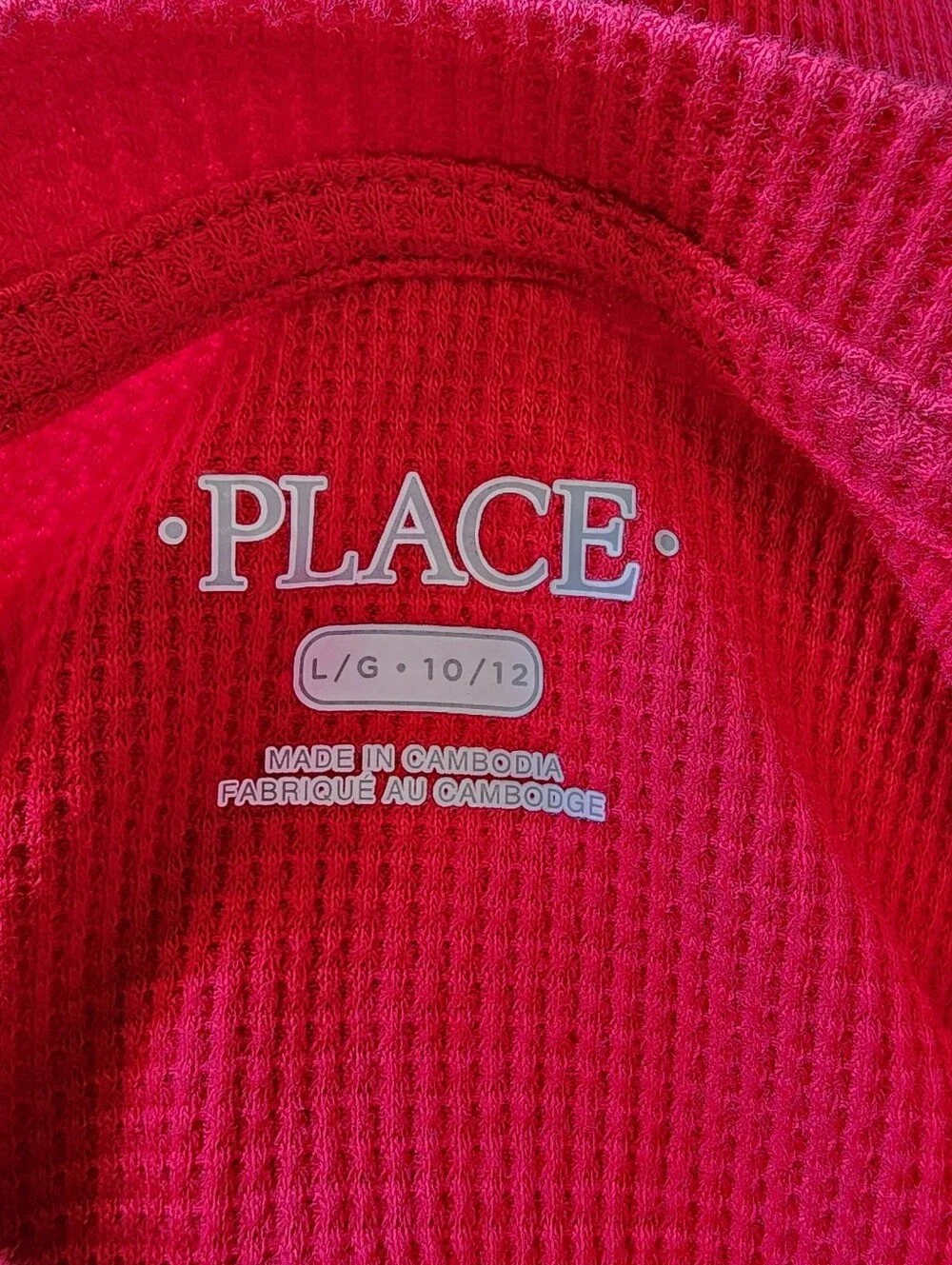 The Childrens Place Boys Waffle Knit Long Sleeve Top Nwt Size 10/12
